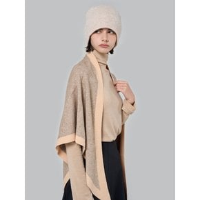 COLOR LINE WOOL MUFFLER (SAND BEIGE)