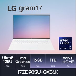 LG전자 2024 그램17 17ZD90SU-GX56K(WIN11 HOME/SSD 1TB/RAM16GB)