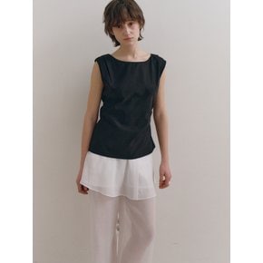 BOATNECK BLOUSE [BLACK]
