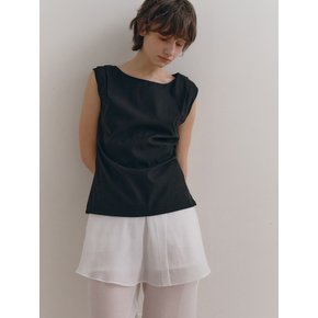BOATNECK BLOUSE [BLACK]