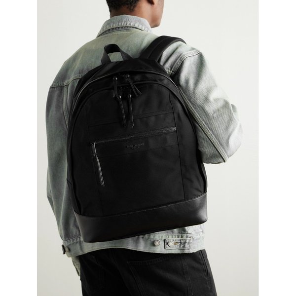 시티 가죽 트리밍 캔버스 백팩 1647597357856421
