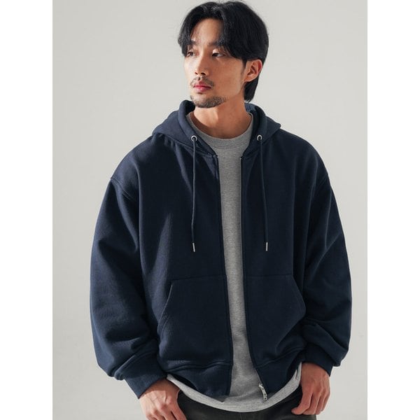 뉴웨이브 크롭 후드집업 네이비 SJHD1535