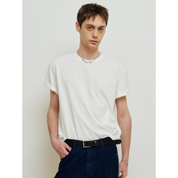 크롭 반팔 티셔츠 [화이트]