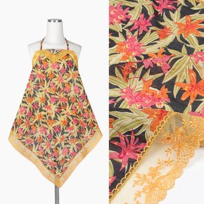 손수건 마리엔느 번아웃 에티켓 손수건 스카프 60 x 60 (cm) 편안한 손수건