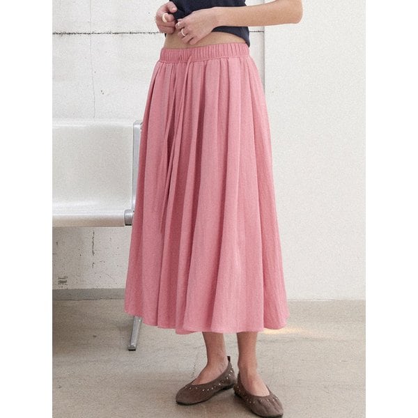 블러쉬 플리츠 스커트