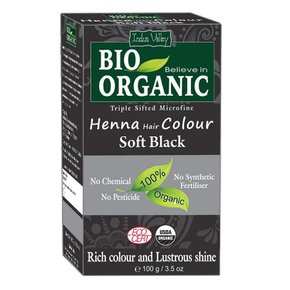 바이오 오가닉 내추럴 헤나 파우더 천연 염색 Soft Black 소프트 블랙 100g