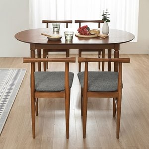 헤즈로 에덴 월넛 원형 원목식탁 카페테이블 식탁테이블 1200