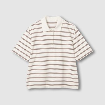 JAJU 여 스트라이프 반팔 라운지 티셔츠 J206201074072