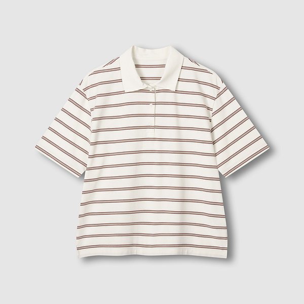 여 스트라이프 반팔 라운지 티셔츠 J206201074072