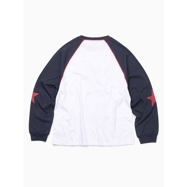 썬번 레글런 롱슬리브 [화이트네이비]