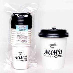 일회용 테이크아웃 핫컵 뚜껑세트 카페컵 10oz 20p X ( 3매입 )