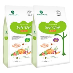 소프트델리 치킨 2종 야채,고구마 900g 강아지 습식사료