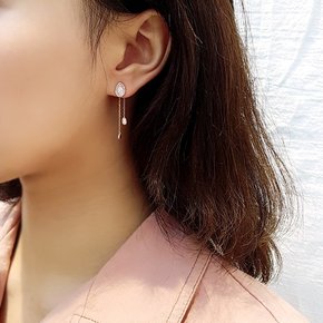 14k 투웨이 물방울 큐빅 귀걸이 OPJJE9707