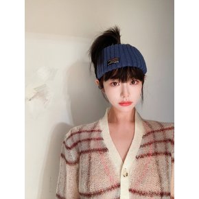 온더모먼트 빈티지 레터링 라벨 헤어밴드 블루