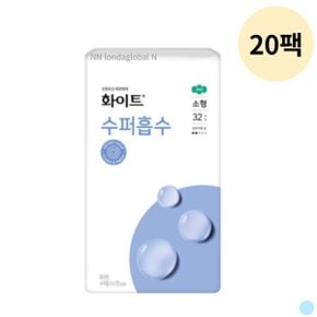 화이트 수퍼흡수 생리대 날개형 소형 32매 20팩