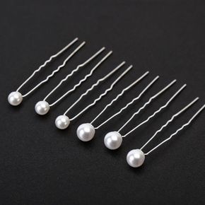 (8mm)헤어핀 머리핀 진주 악세사리 머리장식 뒤꽂이 헤어악세사리