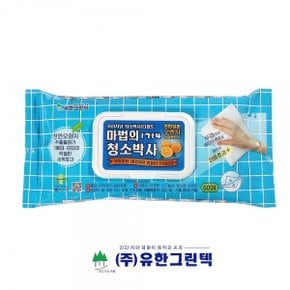 기름때 인덕션 주방 청소용 물티슈 클리너 식탁 60P X ( 2매입 )