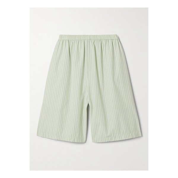 지니아 스트라이프 코튼 포플린 쇼츠 그린 1647597359626237