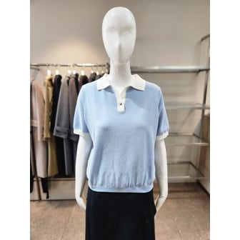 NICE CLAUP [여주점] [나이스클랍] 배색 카라 니트풀오버 A262PWK409