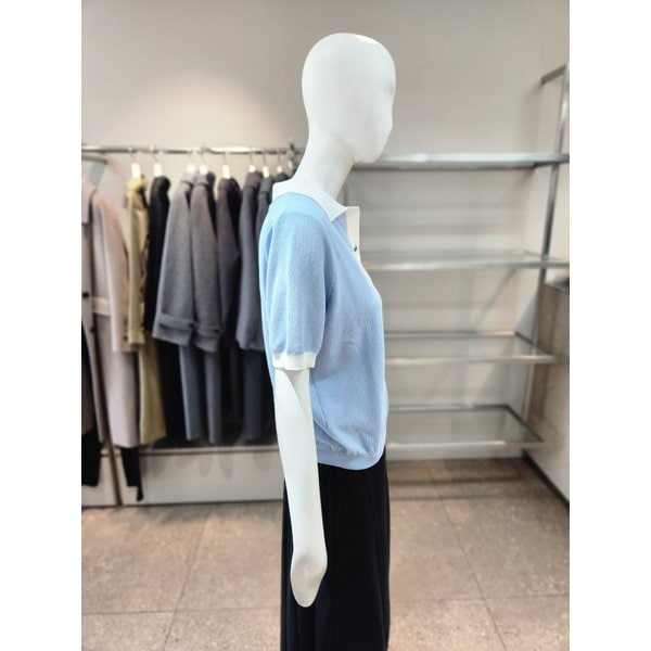 [여주점] [나이스클랍] 배색 카라 니트풀오버 A262PWK409