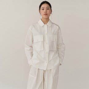 FW24 Anna Heavy Cotton Shirt White