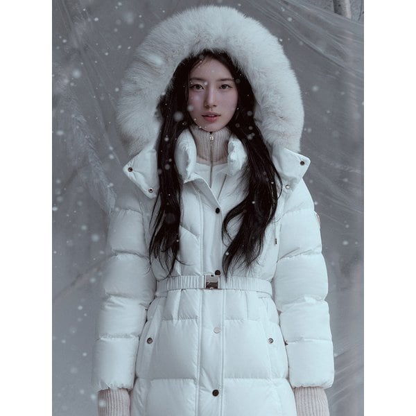 [SUZY] 폭스 퍼 벨티드 글램 롱구스 YP4W5868