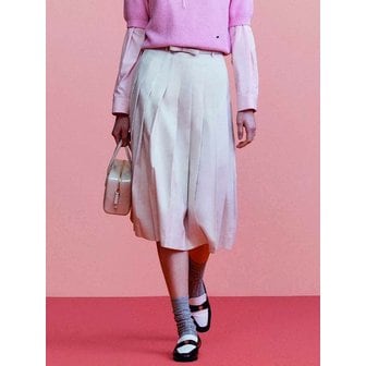 비뮤즈맨션 Fixed pleated skirt - Cream