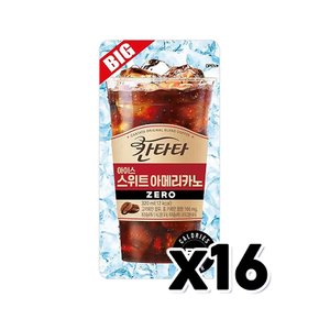 칸타타 아이스 스위트아메리카노 제로 파우치음료 320ml x 16개