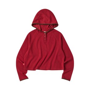 W LAYERED HOOD T-SHIRT [RED]