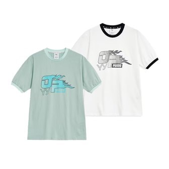 푸마 X 오픈와이와이 여성 베이비 반팔 티셔츠 OPEN YY BABY TEE 940970 01 02