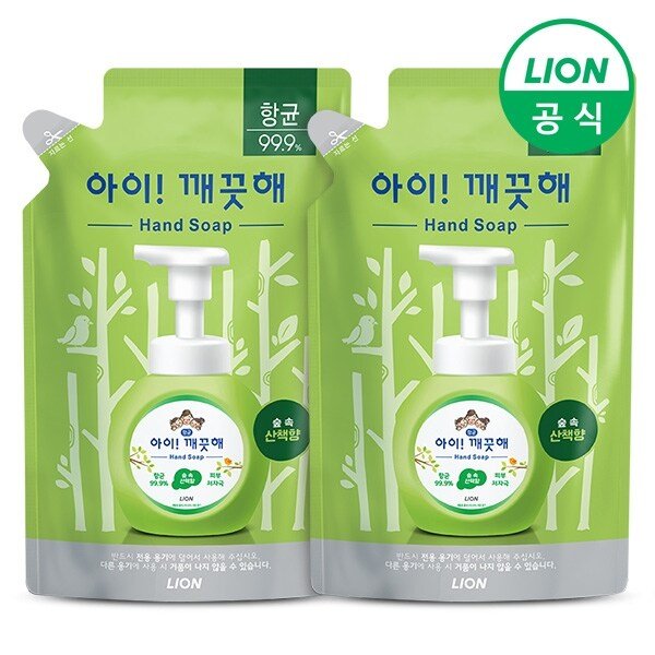 아이깨끗해 핸드워시 숲속산책 리필 450ml 2개