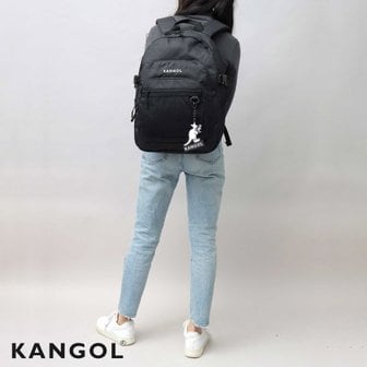 캉골 포 레이어 라운드 백팩 블랙 남성 여성 가방 SNY-007 KANGOL A.M.S.