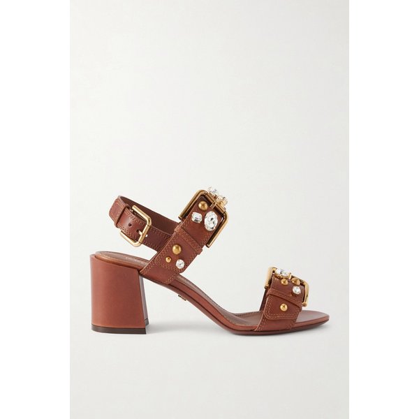 장식 가죽 슬링백 샌들 46376663162985076