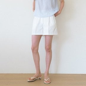 Sun Pin-tuck Shorts - Ivory