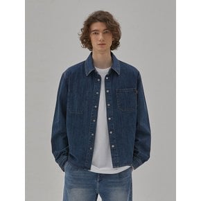 DENIM SEMI OVER FIT STON WASHING SHIRKET INDIGO