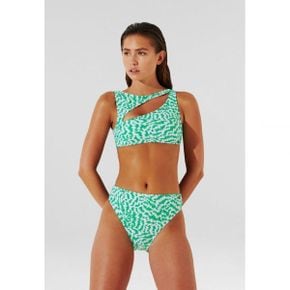 4482458 KARL LAGERFELD ASYMMETRICAL - Bikini top animal elektrika green pattern 75011967