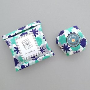 [MIDORI] Glassine paper roll wrap - Flower Navy_Light Blue [미도리] 페이퍼랩 - 네이비