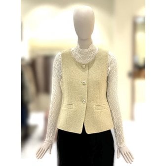 CC콜렉트 [부산점] [씨씨콜렉트] 노카라 알파카 혼방 트위드 베스트 (E254MSB131)