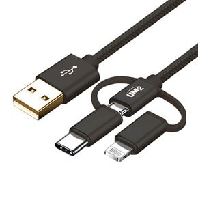 18W 3in1 C타입 8핀 5핀 멀티 고속충전케이블 MFI3IN1