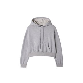 Heart patch hoodie_melange gray