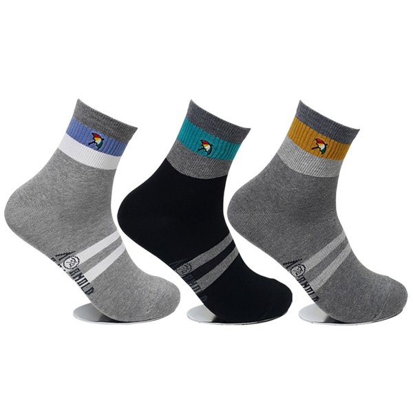 뒤틀림방지 남성캐주얼양말 중목 3켤레 AP5171 면양말