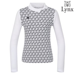 링스골프 [링스] 여성 전판프린트 냉감소매 변형넥 티셔츠 L21C1TH081_WH