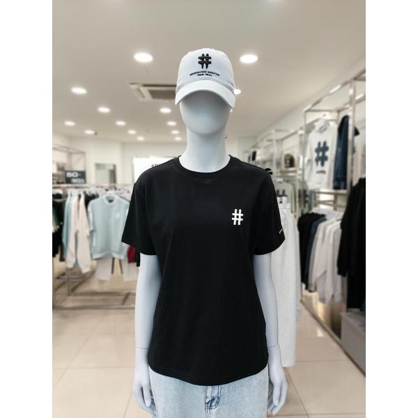 [여주점] 여성 해시태그 스탠다드 티셔츠BA252TS525_BK