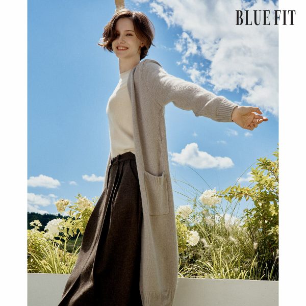 [파격 초특가] 블루핏 라쿤 블렌딩 니트 코트*