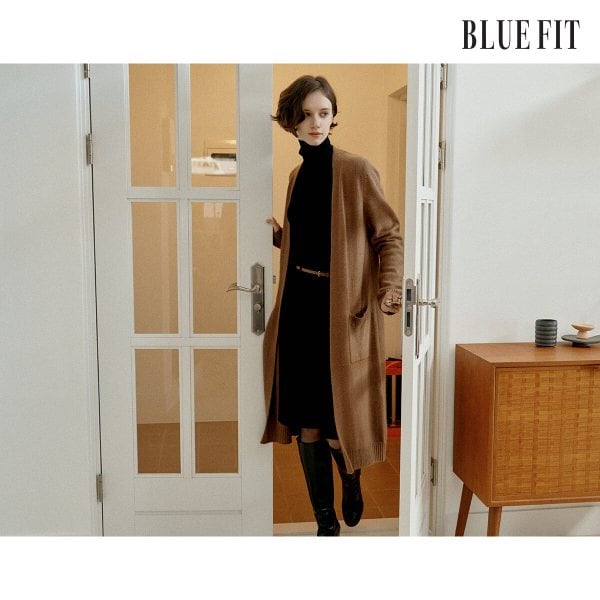 [파격 초특가] 블루핏 라쿤 블렌딩 니트 코트*
