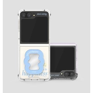  갤럭시 Z플립 5 4 3 플립 핸드폰 케이스 정품 TRY 쉐어 웨이브 미러 스마트 톡 + 투명범퍼케이스