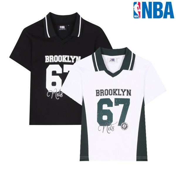 [여주점] 공용 BKN 넘버링 컬러블럭 카라 티셔츠(N252TS122P)