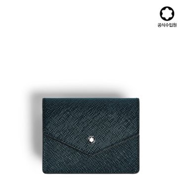 몽블랑 [공식] 사토리얼 엔벨로프 카드 지갑 트위드 블루 220346