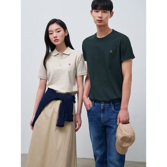 빈폴 *15%적립*[Essential] 남녀공용 수피마 코튼 라운드넥 티셔츠  그린 (BC4242E02M)