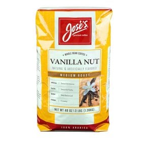 [해외직구] Jose`s 호세 조세 바닐라넛 미디엄 홀빈 원두커피 1.3kg Vanilla Nut Coffee Medium Roast Whole Bean 3 lbs